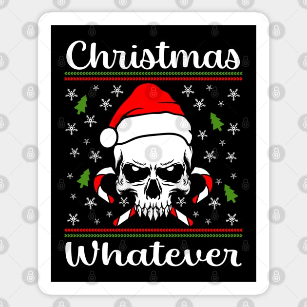 Chistmas Whatever Skull Sticker by Shawnsonart